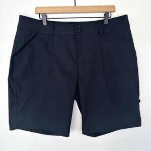 Eddie Bauer Bermuda Shorts Size 16 Nylon Stretch Active Black Hike Outdoor Gorp